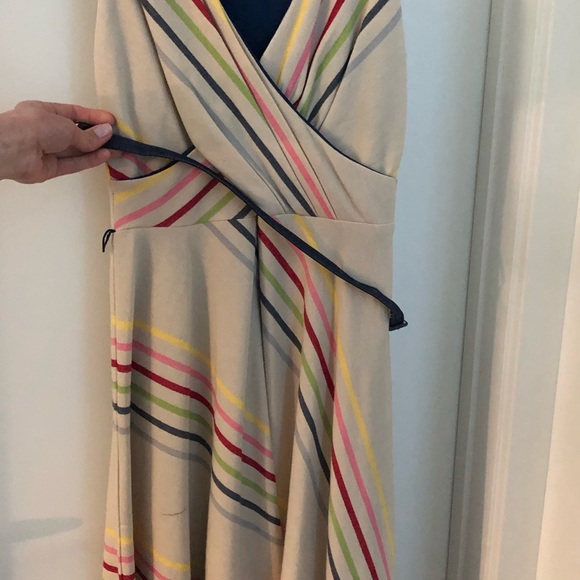 Vintage Eva Franco Crossing Striped Dress - Picture 9 of 10